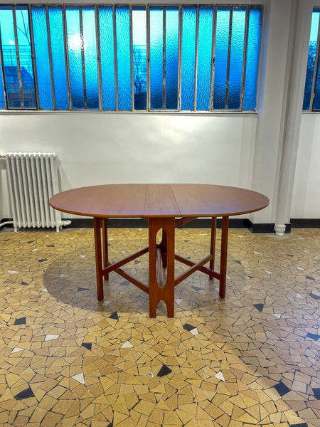 Table scandinave ronde à rabats