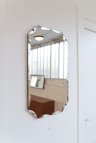 Grand miroir biseauté Années 30