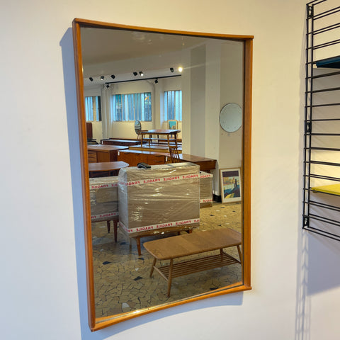 Miroir scandinave teck clair