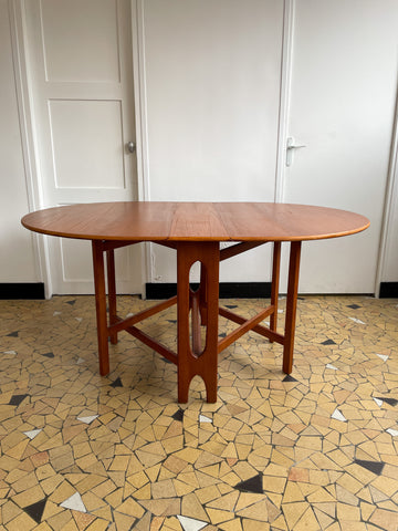 Table scandinave ronde à rabats