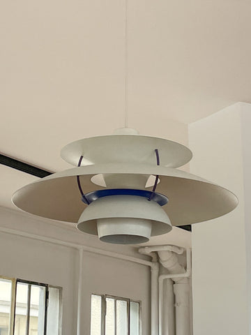 Suspension PH5 Blanche par Poul Henningsen pour Louis Poulsen