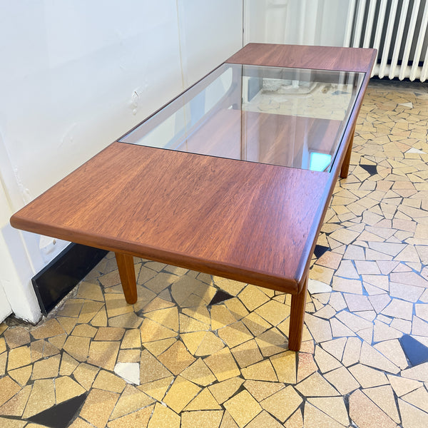 Table basse Gplan teck & verre