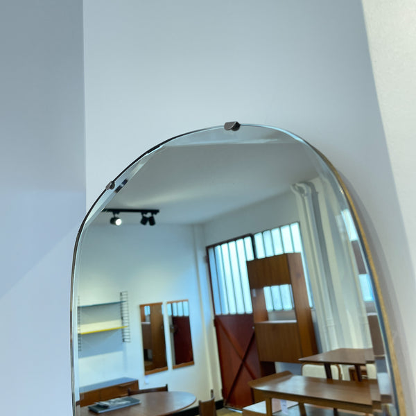 Miroir portrait oval biseauté