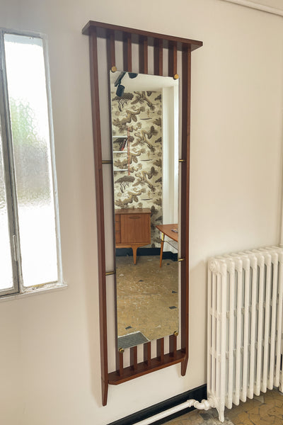 Grand miroir claustra années 70