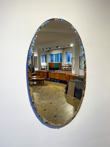 Miroir oval à biseau élégant